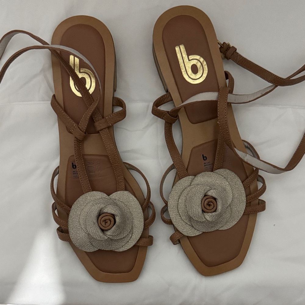 Brown and Gold Women's Sandals - Picture 3 of 5